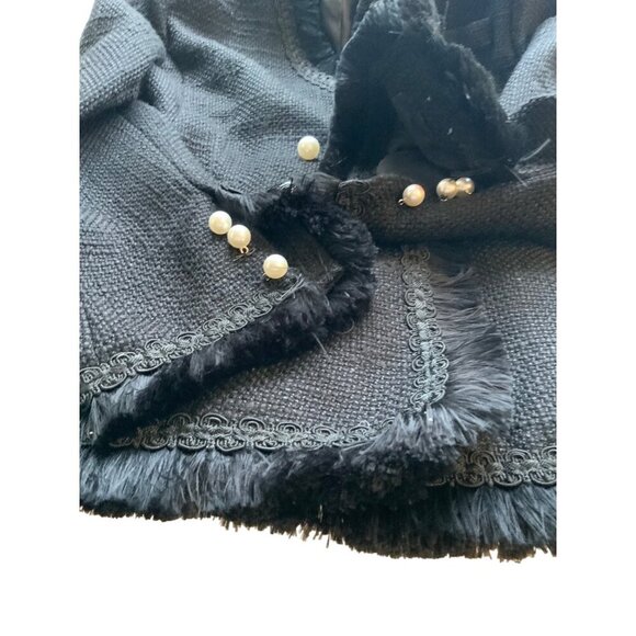 A N L  JACKET black CH36 H40  26 long   Medium  pearl buttons - Picture 8 of 10